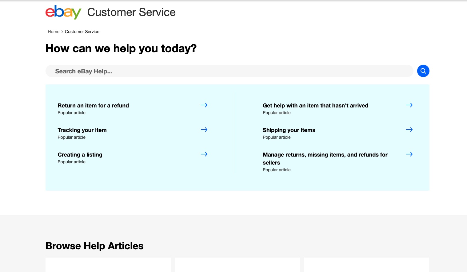 eBay Customer Support